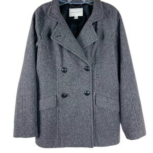 Banana Republic Gray Double-Breasted Women's Pea Coat